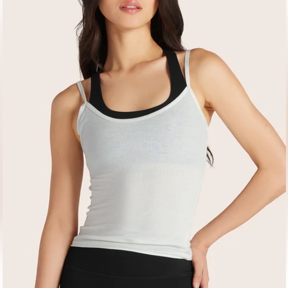 SET Active Workout Top - Sporty Layered Cami + Sports Bra, NWT - Picture 2 of 12